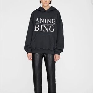 Anine Bing Charcoal Zip-Up Hoodie